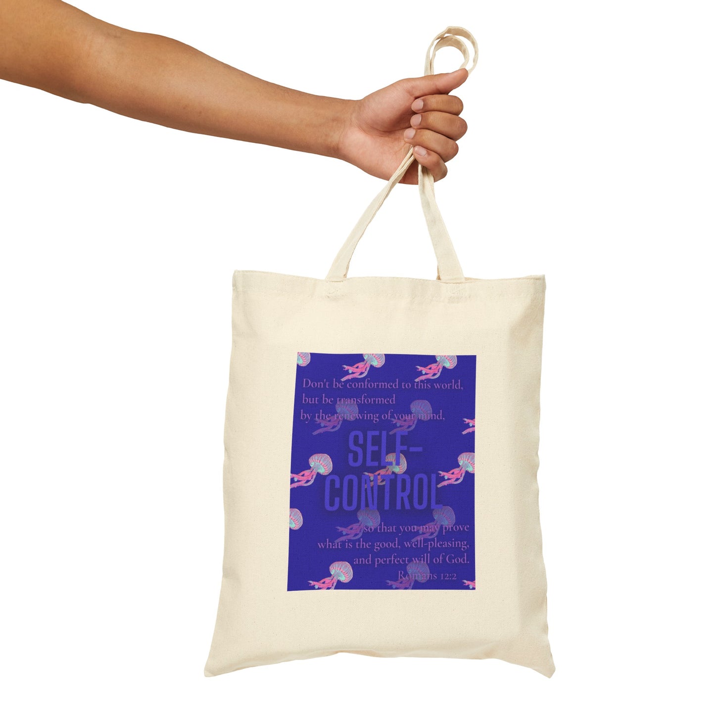 Self-Control Fruitful Canvas Tote Bag