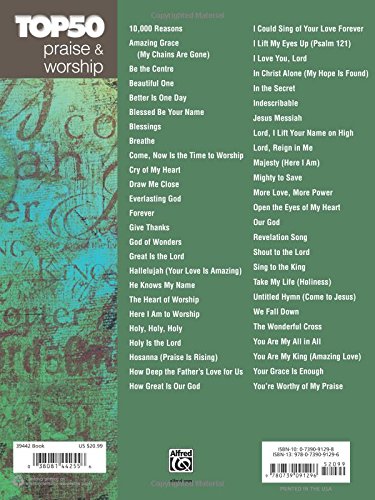 Top 50 Praise & Worship: Easy Piano