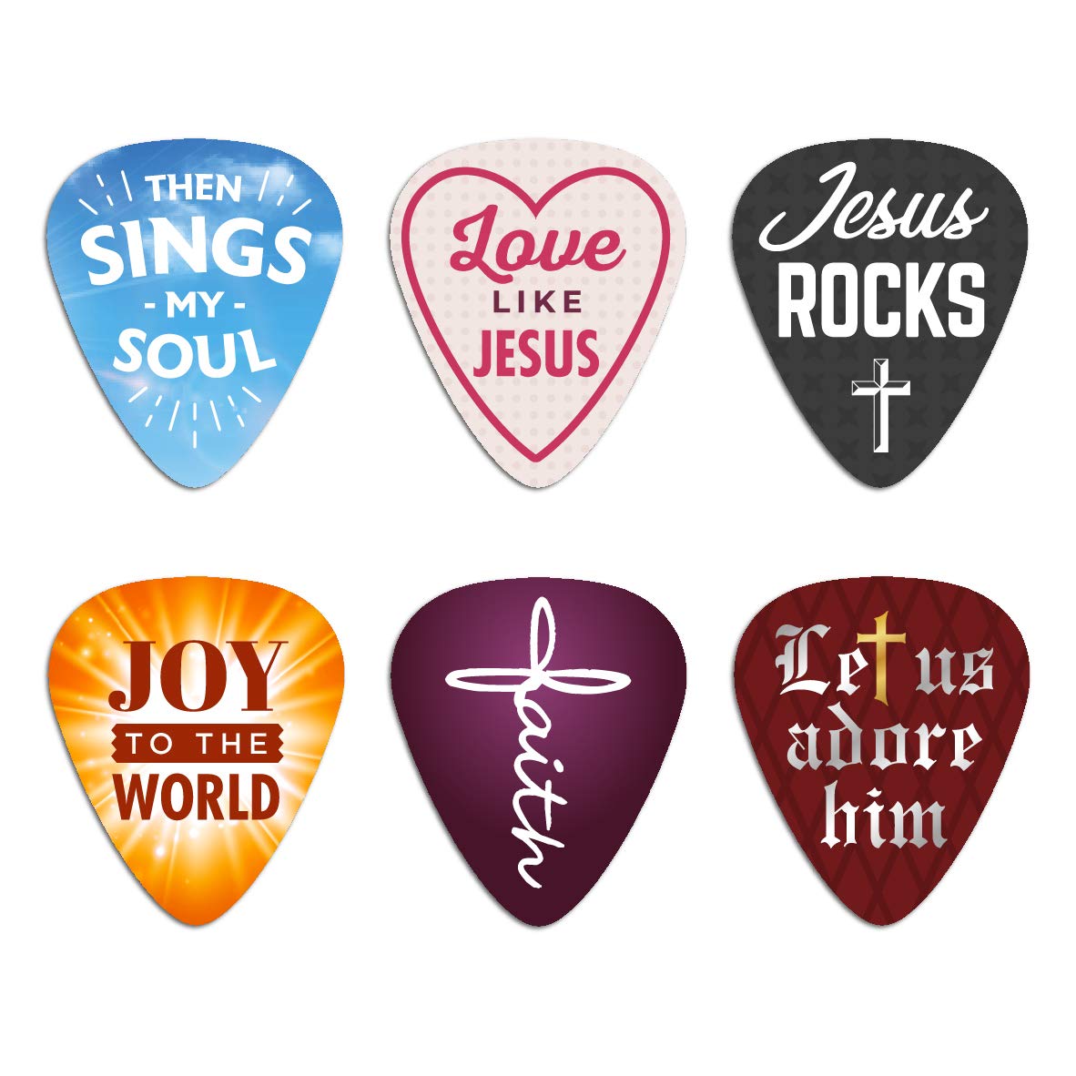Inspirational Guitar Picks - 12 pack - Celluloid Medium