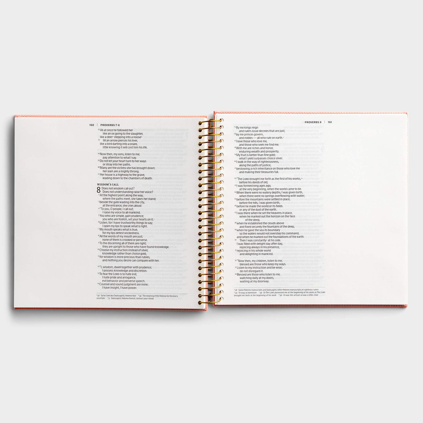 Illustrating Bible NIV: Books of Psalms & Proverbs - Spiral Bound Bible Journal, Coral