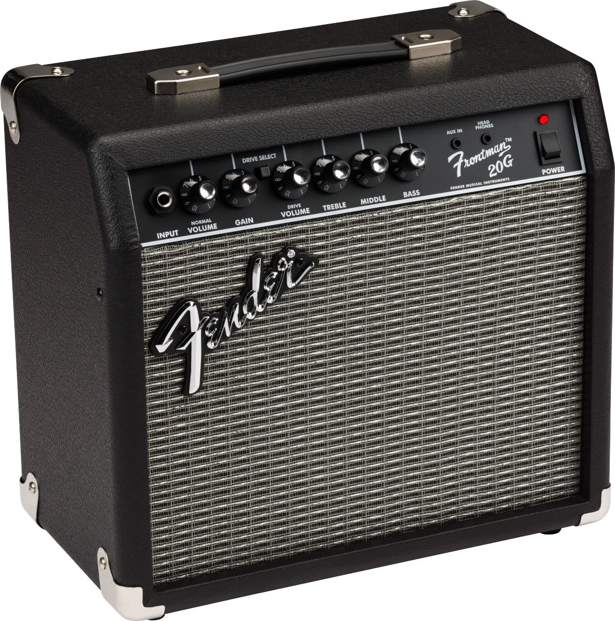 Fender Frontman 20G Guitar Combo Amplifier - Black Bundle with Cable and Austin Bazaar Exclusive 12-Pack Picks