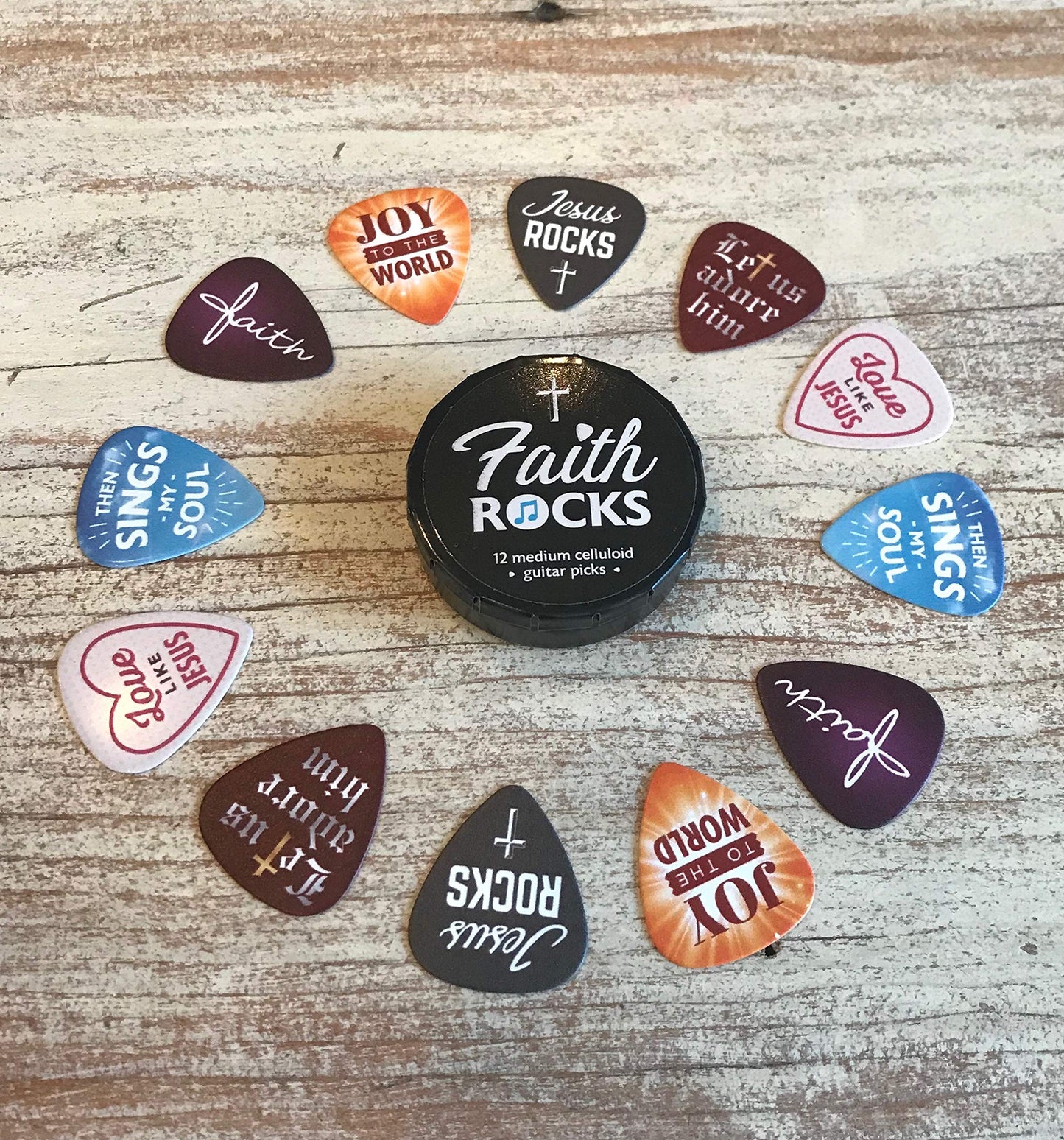 Inspirational Guitar Picks - 12 pack - Celluloid Medium