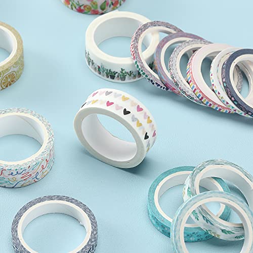 Mr. Pen- Washi Tape Set, 21 Rolls, Decorative Cute Floral Washi Tape for Bible Journaling, Bullet Journal Supplies