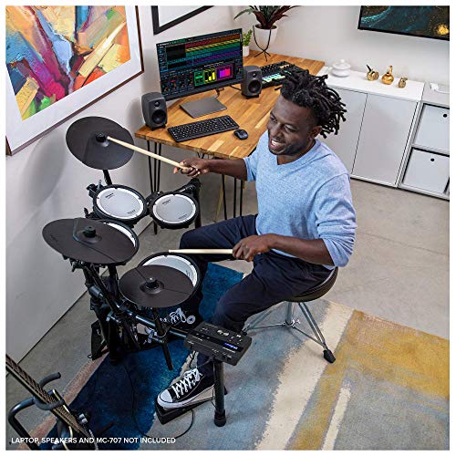 Roland TD-07KV Electronic V-Drums Kit – Legendary Dual-Ply All Mesh Head kit with superior expression and playability – Bluetooth Audio & MIDI – USB for recording audio and MIDI data – 40 FREE Melodic