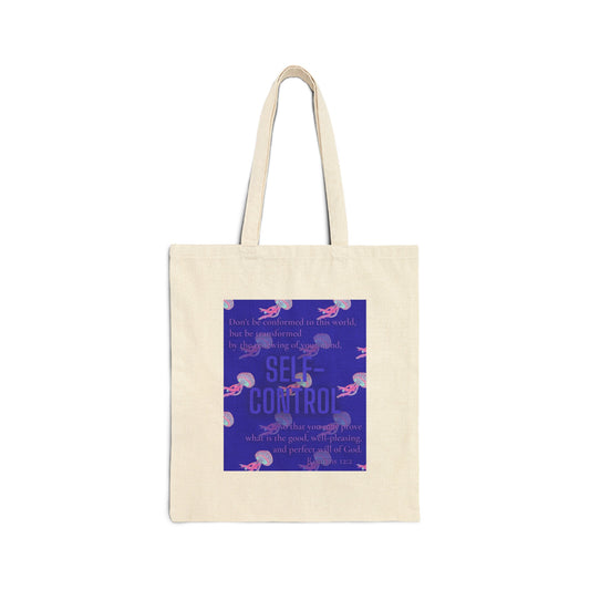 Self-Control Fruitful Canvas Tote Bag
