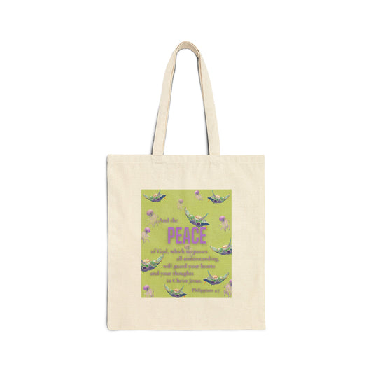 Peace Fruitful Canvas Tote Bag