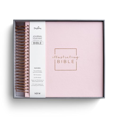 Illustrating Bible NIV - Spiral Bound Bible Journal, Pink
