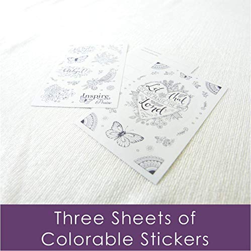 Tyndale NLT Inspire PRAISE Bible (LeatherLike, Purple Garden): Coloring Bible–Over 500 Illustrations to Color and Creative Journaling Bible Space, Religious Gifts That Inspire Connection with God