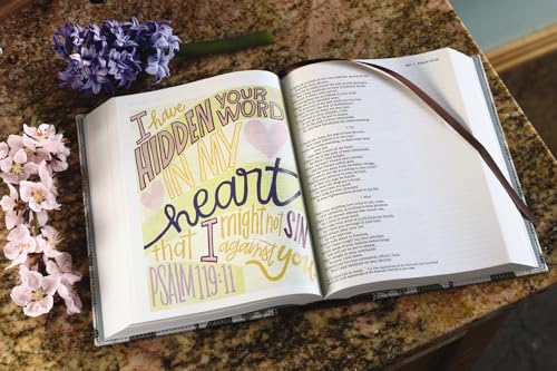 NIV, Beautiful Word Bible, Updated Edition, Journal Edition for Women, 600+ Full-Color Illustrated Verses, Peel/Stick Bible Tabs, Floral Cloth over Board, Red Letter, Comfort Print