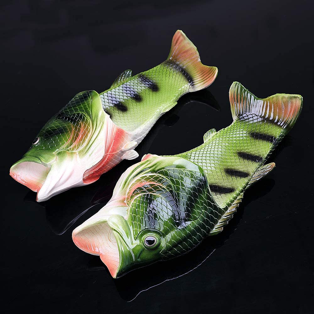 Unisex Fish Slippers, bass Sandals, Animal Slippers Animal Fish Slippers,