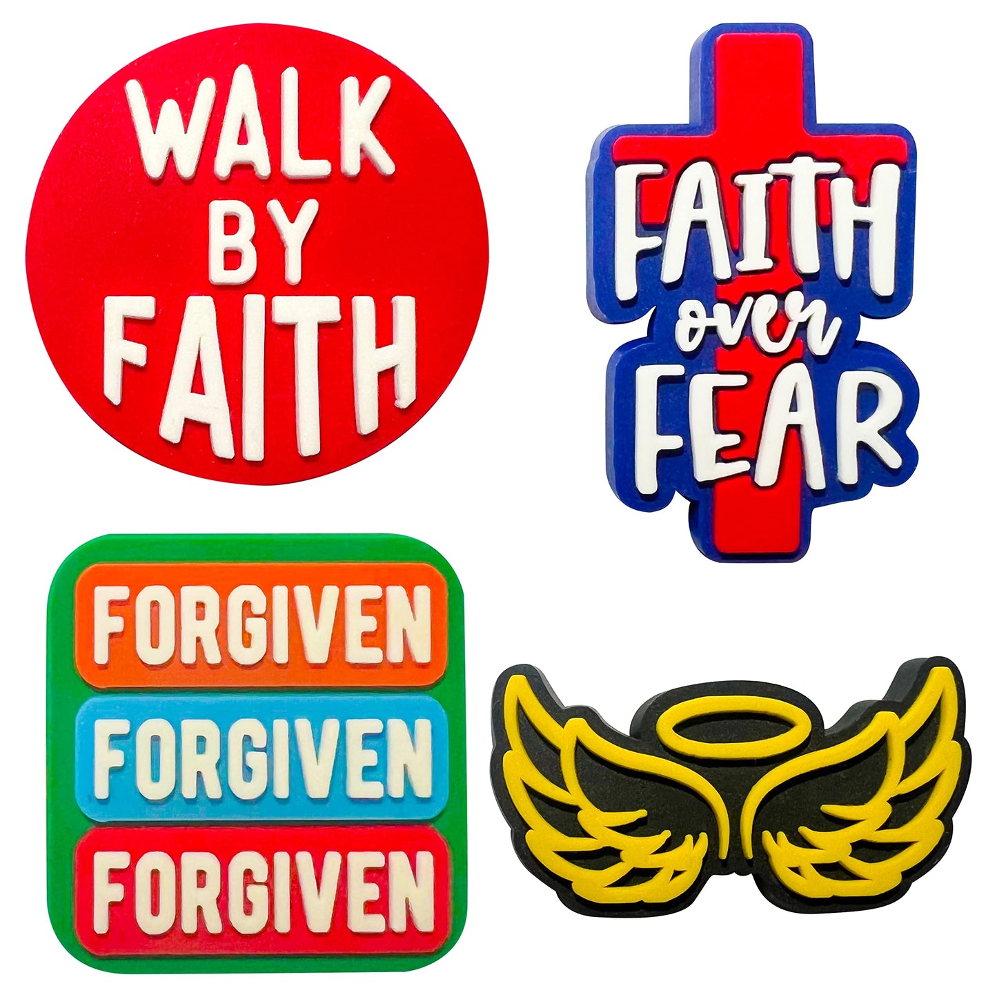 Leverzo 12 Christian Shoe Charms Accessories & Pins – Gifts for Women, Teens, Girls, Boys & Adults | Jesus Shoe Charms for Bubble Slides for Church, Birthday Gift