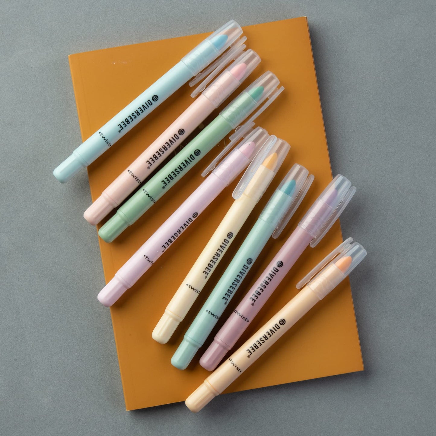 DIVERSEBEE Bible Highlighters and Pens No Bleed, 8 Pack Assorted Colors Gel Highlighters Set, Cute Bible Markers Study Journaling School Supplies & Accessories (Pastel)