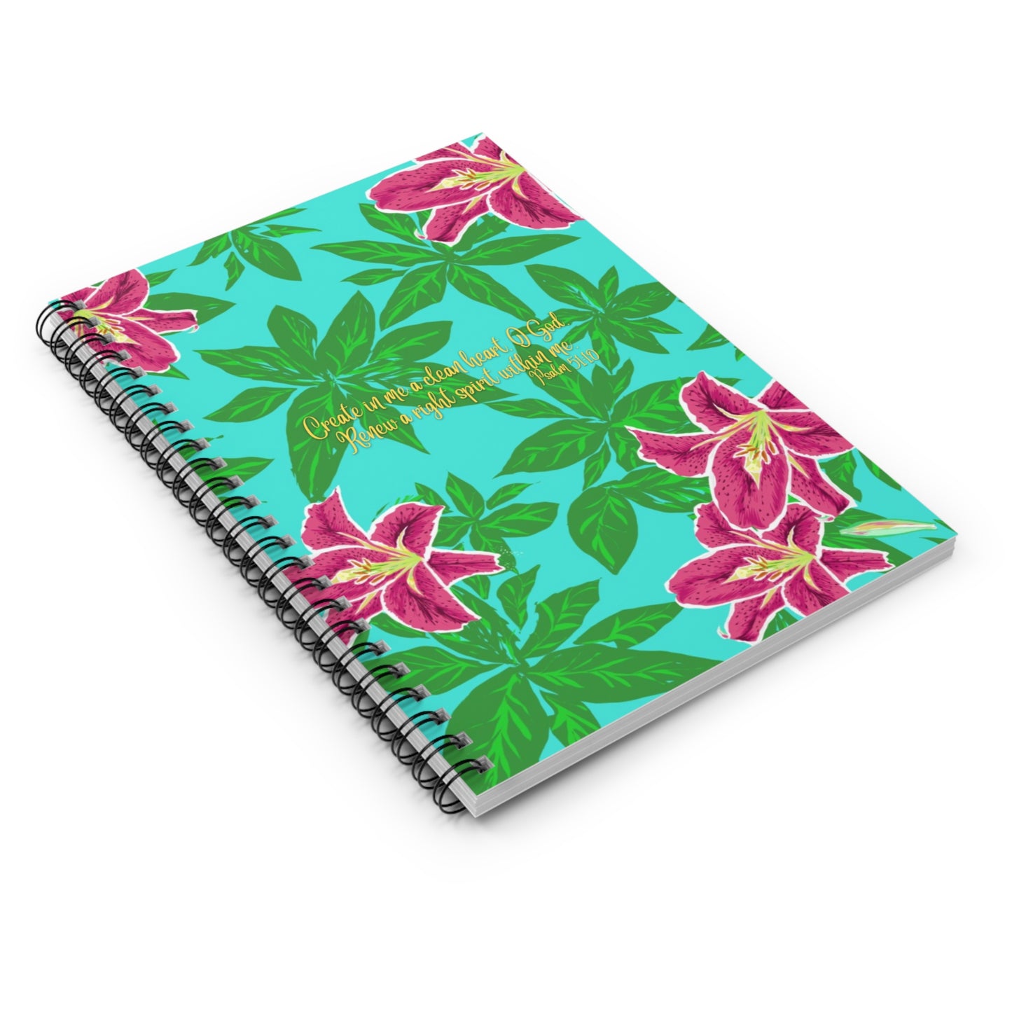 Lily Psalm 51:10, CTracyLouie Spiral Notebook