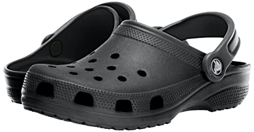 Crocs Unisex-Adult Classic Clogs (Best Sellers), Black, 10 Men/12 Women