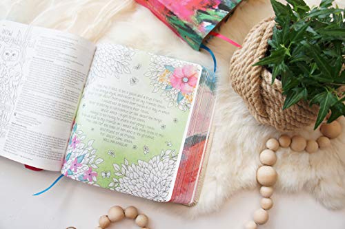 Inspire PRAYER Bible NLT (LeatherLike, Joyful Colors with Gold Foil Accents): The Bible for Coloring & Creative Journaling