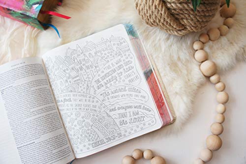 Inspire PRAYER Bible NLT (LeatherLike, Joyful Colors with Gold Foil Accents): The Bible for Coloring & Creative Journaling