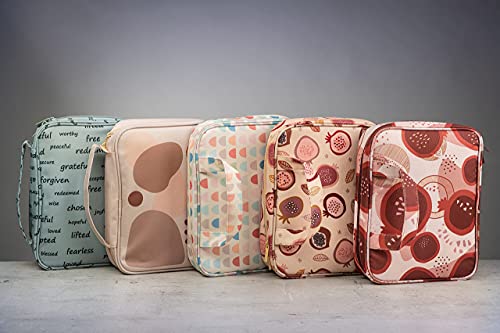 DIVERSEBEE Bible Cover with Handles, Zippered Bible Carrying Case for Women and Girls, Bible Tote Bag for Kids, Bible Book Cover, Bible Accessories, Christian Gifts 7.5 x 10 x 2.5in (Blossom)