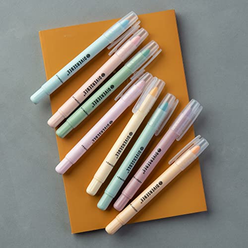 DIVERSEBEE Bible Highlighters and Pens No Bleed, 8 Pack Assorted Colors Gel Highlighters Set, Cute Bible Markers Study Journaling School Supplies & Accessories (Pastel)