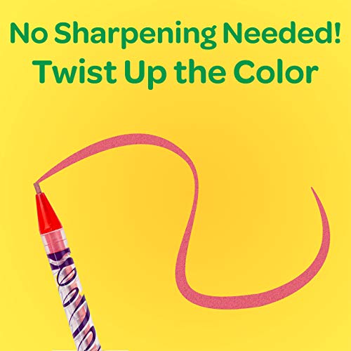 Crayola Twistables Colored Pencil Set (50ct), No Sharpen Colored Pencils For Kids, Coloring Book Pencils, Stocking Stuffers for Kids, Holiday Gift, 4+