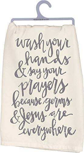 Primitives by Kathy Dish Hand Towel, Jesus and Germs