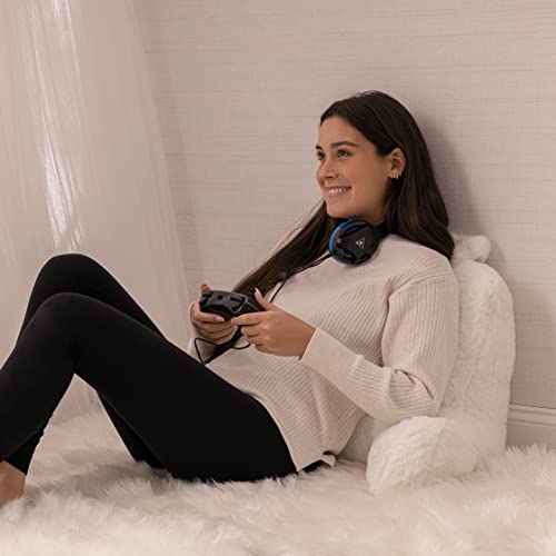 Milliard Reading Pillow, Sit Up Pillow for Bed, Back Rest Pillow, with Faux Fur, Removable Cover, 8x15 inches, Made with Shredded Memory Foam (White)