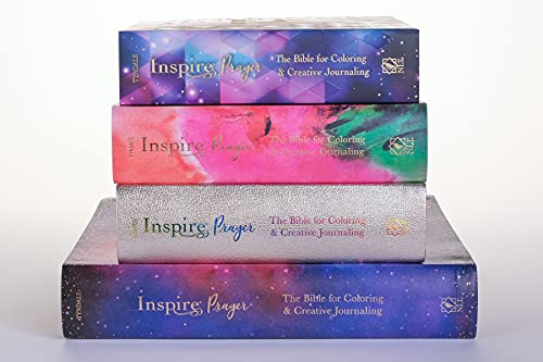 Inspire PRAYER Bible Giant Print NLT (LeatherLike, Purple): The Bible for Coloring & Creative Journaling