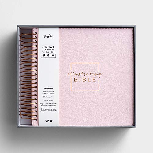 Illustrating Bible NIV - Spiral Bound Bible Journal, Pink