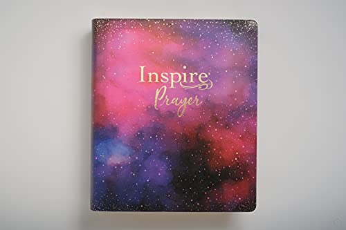 Inspire PRAYER Bible Giant Print NLT (LeatherLike, Purple): The Bible for Coloring & Creative Journaling