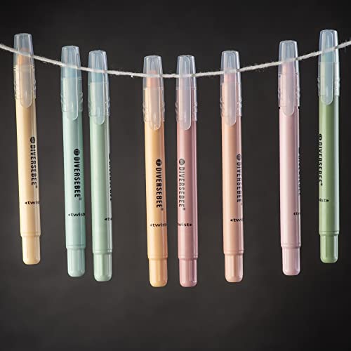 DIVERSEBEE Bible Highlighters and Pens No Bleed, 8 Pack Assorted Colors Gel Highlighters Set, Cute Bible Markers Study Journaling School Supplies & Accessories (Pastel)