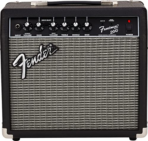 Fender Frontman 20G Guitar Combo Amplifier - Black Bundle with Cable and Austin Bazaar Exclusive 12-Pack Picks