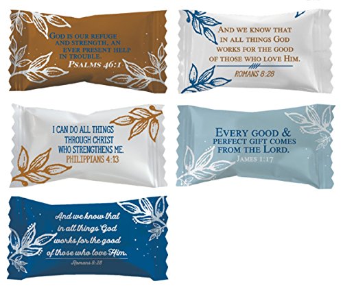 Hospitality Mints Party Sweets Bible Verse Buttermints by Appx 300 mints, 7 ounce Bags (Pack of 6) 42 Ounce