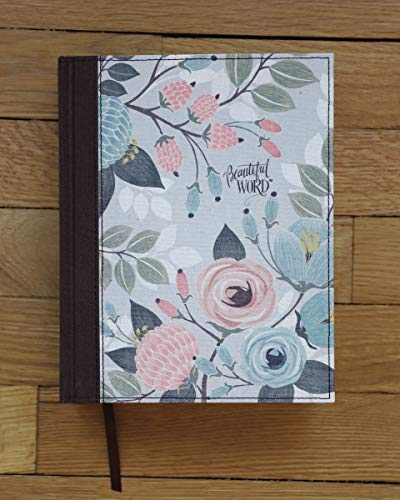 NIV, Beautiful Word Bible, Updated Edition, Journal Edition for Women, 600+ Full-Color Illustrated Verses, Peel/Stick Bible Tabs, Floral Cloth over Board, Red Letter, Comfort Print