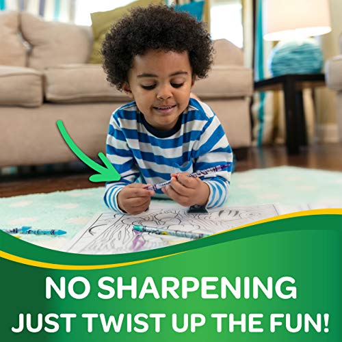 Crayola Twistables Colored Pencil Set (50ct), No Sharpen Colored Pencils For Kids, Coloring Book Pencils, Stocking Stuffers for Kids, Holiday Gift, 4+