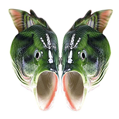 Unisex Fish Slippers, bass Sandals, Animal Slippers Animal Fish Slippers,