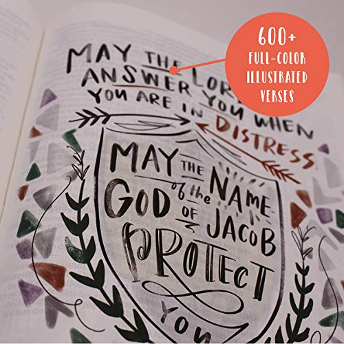 NIV, Beautiful Word Bible, Updated Edition, Journal Edition for Women, 600+ Full-Color Illustrated Verses, Peel/Stick Bible Tabs, Floral Cloth over Board, Red Letter, Comfort Print
