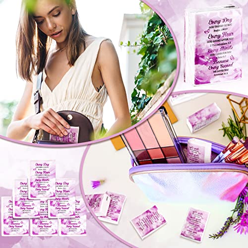 60 Pack Christian Facial Tissues Pocket Size Facial Tissues with Bible Verse Wallet Tissues Travel Tissues Pocket Tissues Travel Size 3 ply Individual Tissue Packs for Wedding Graduation Ceremony