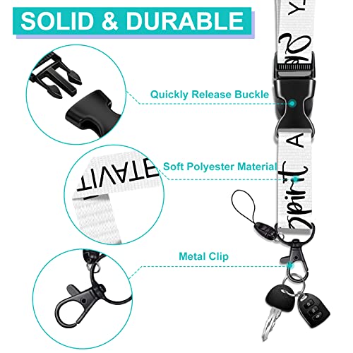 Plifal ID Badge Holder with Lanyard and Retractable Badge Reel Belt Clip, Unique Christian Key Keychain Lanyards Clip On Badge Extender Vertical ID Sleeve for Women Men