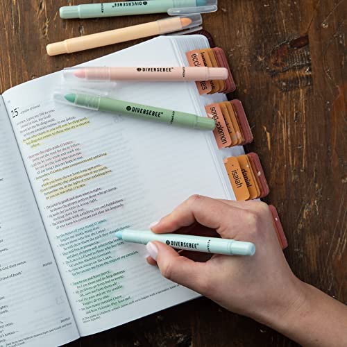 DIVERSEBEE Bible Highlighters and Pens No Bleed, 8 Pack Assorted Colors Gel Highlighters Set, Cute Bible Markers Study Journaling School Supplies & Accessories (Pastel)