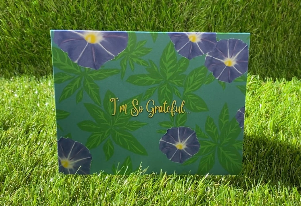 I'm So Grateful... CTracyLouie Thank You Cards + Envelope, Set of 8, Original Artwork, Blank Interior