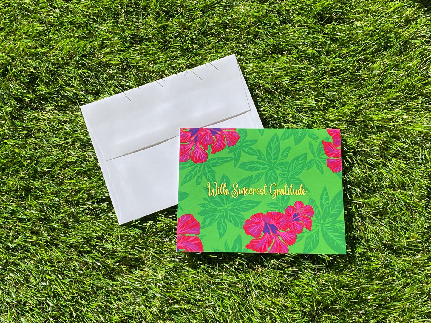 With Sincerest Gratitude... CTracyLouie Thank You Cards + Envelope, Set of 8, Original Artwork, Blank Interior