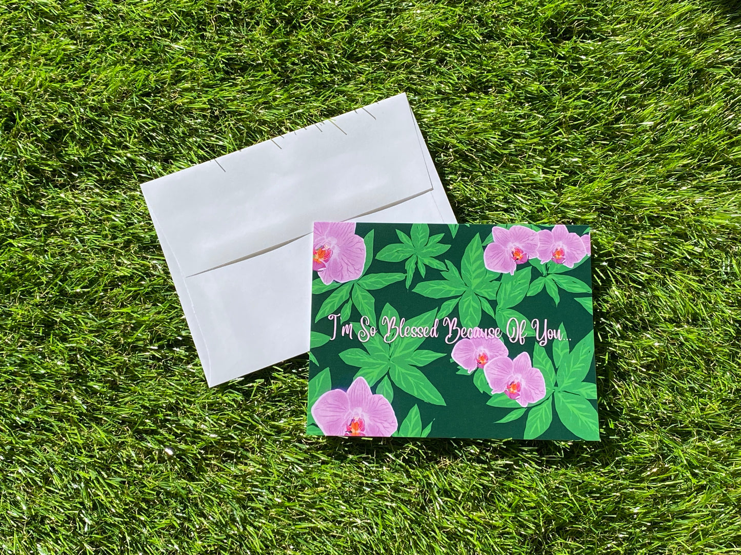 I'm So Blessed Because Of You... CTracyLouie Thank You Cards + Envelope, Set of 8, Original Artwork, Blank Interior