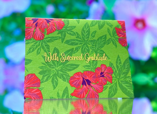 With Sincerest Gratitude... CTracyLouie Thank You Cards + Envelope, Set of 8, Original Artwork, Blank Interior
